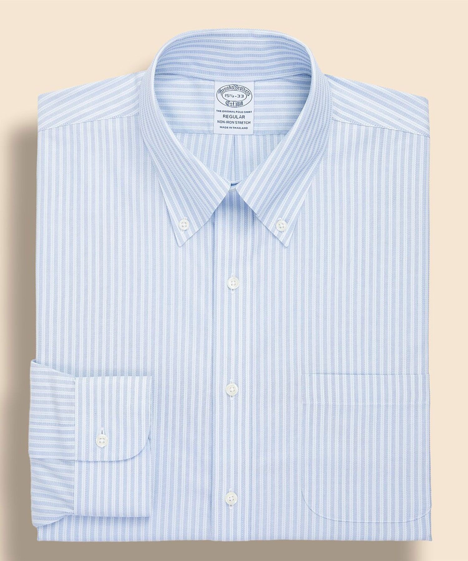ストレッチロイヤルオックスフォード ストライプ ドレスシャツ Regular Fit ブルックス ブラザーズ トップス シャツ・ブラウス ホワイト