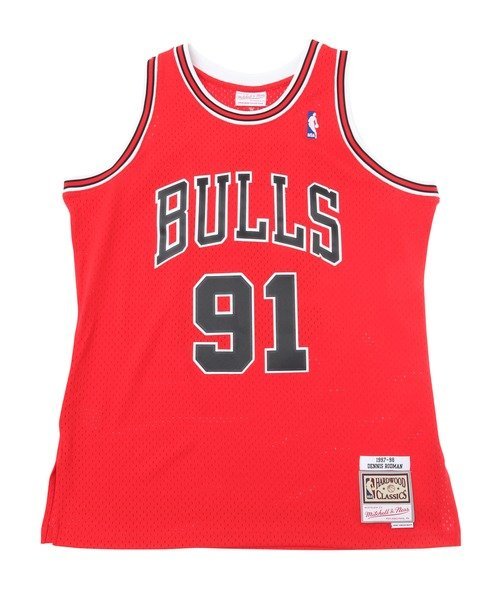 Mitchell & Ness fjXEbh} uY [h XCO}W[W 1997-98 CHICAGO BULLS NBA Swingman Jersey Bulls Den [L[[GXG[ gbvX ̑̃gbvXyz
