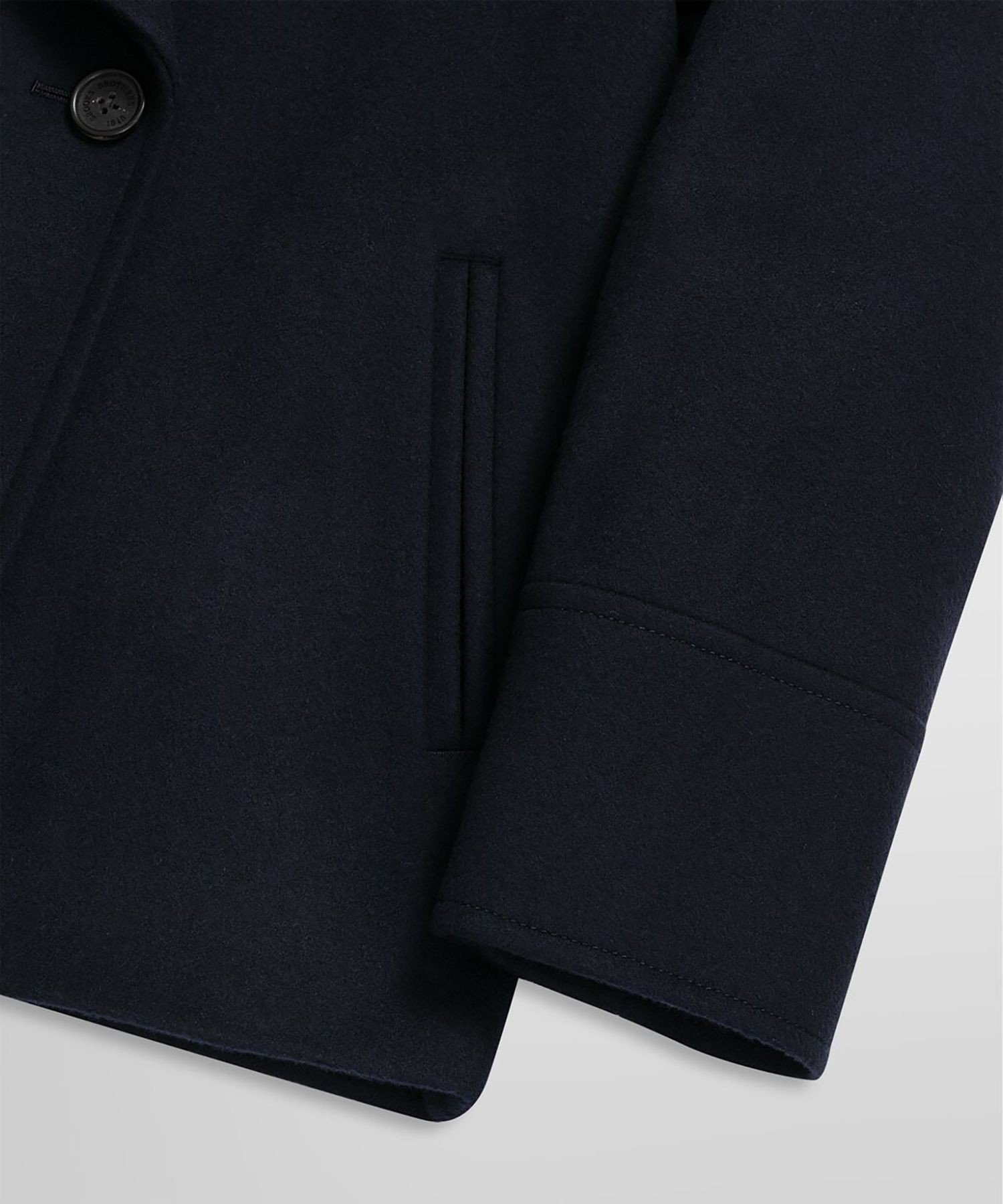 BROOKS BROTHERS ウール 4ボタン ショートコート ブルックス ブラザーズ ジャケット・アウター ピーコート ネイビー【送料無料】