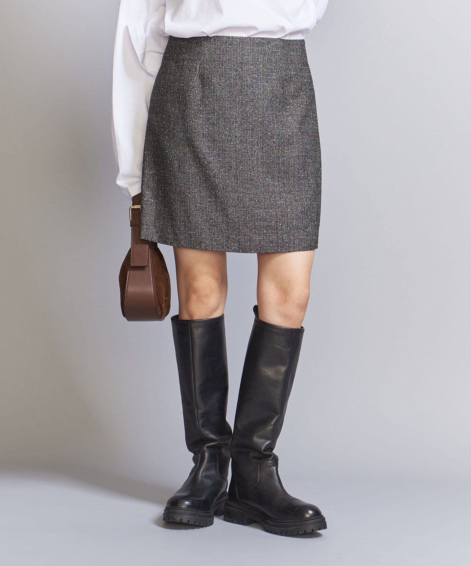 【SALE／80%OFF】BEAUTY&YOUTH UNITED ARROWS ツイード ミニスカート ユナイテッドアローズ アウトレット スカート ミニスカート ホワイト ブラック