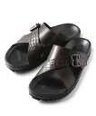 MEN'S BIGI 【Artesanos/アルテサノス】別注 レザークロスストラップサンダル メンズ ビギ シューズ・靴 サンダル ブラウン ブラック【送料無...