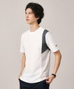 【SALE/39%OFF】TAKEO KIKUCHI 【Sサイズ~】サイド切替え 半袖カットソー タケオキクチ トップス カットソー・Tシャツ ネイビー ホワイト グリーン【送料無料】