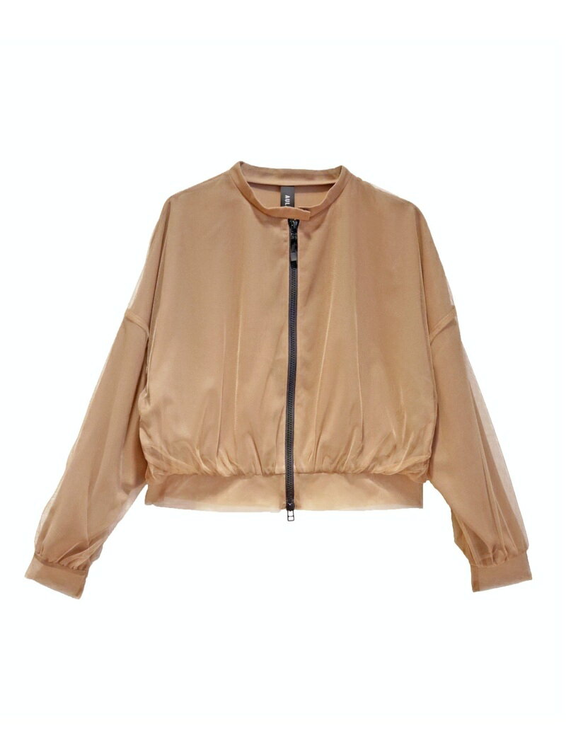 【SALE／60%OFF】AULA AILA TULLE LAYARD BLOUSON アウラアイラ ジャケット・アウター ブルゾン・ジャンパー ホワイト ブラック ベージュ【送料無料】