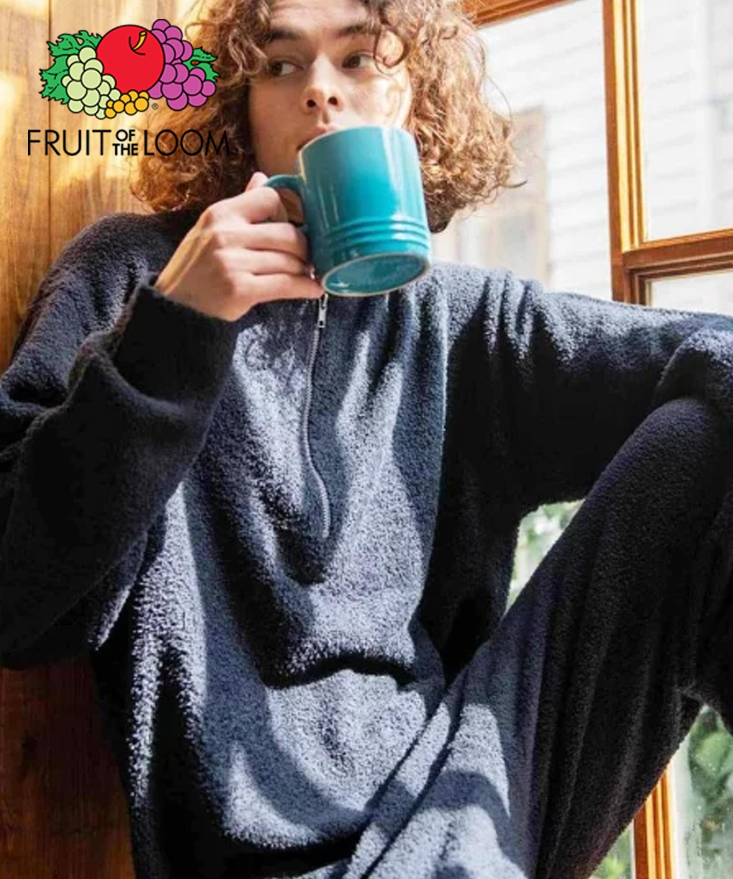 FRUIT OF THE LOOM FRUIT OF THE LOOM/(M)FTL メンズ パーカー ハンドサイン インナー・ルームウェア パジャマ ネイビー グレー【送料無料】