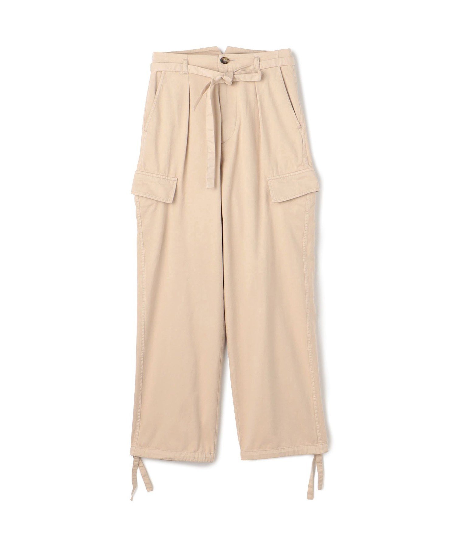 【SALE／75%OFF】MACPHEE ソフトコットンサテン カーゴパンツ トゥモローランド パンツ カーゴパンツ ベージュ ブラウン【送料無料】