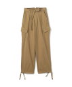【SALE/50%OFF】MACPHEE ソフトコットンサテン カーゴパンツ トゥモローランド パンツ カーゴパンツ ベージュ ブラウン【送料無料】