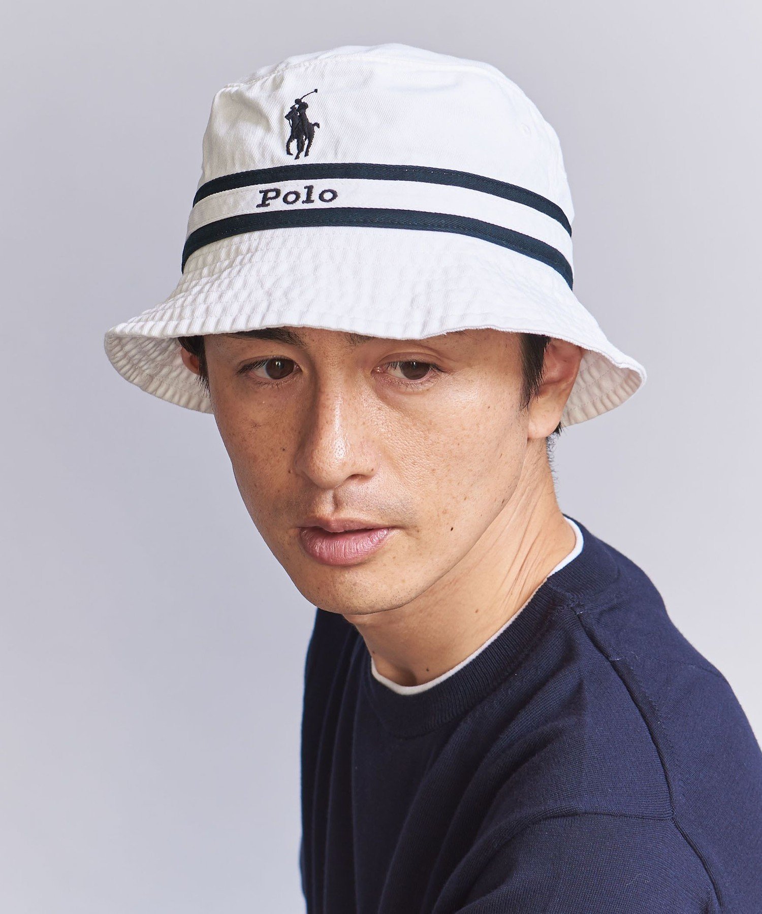 【SALE／30%OFF】BEAUTY&YOUTH UNITED ARROWS ＜POLO RALPH LAUREN＞ BUCKET HAT/ハット ユナイテッドアローズ アウトレット 帽子 ハット ホワイト ネイビー【送料無料】