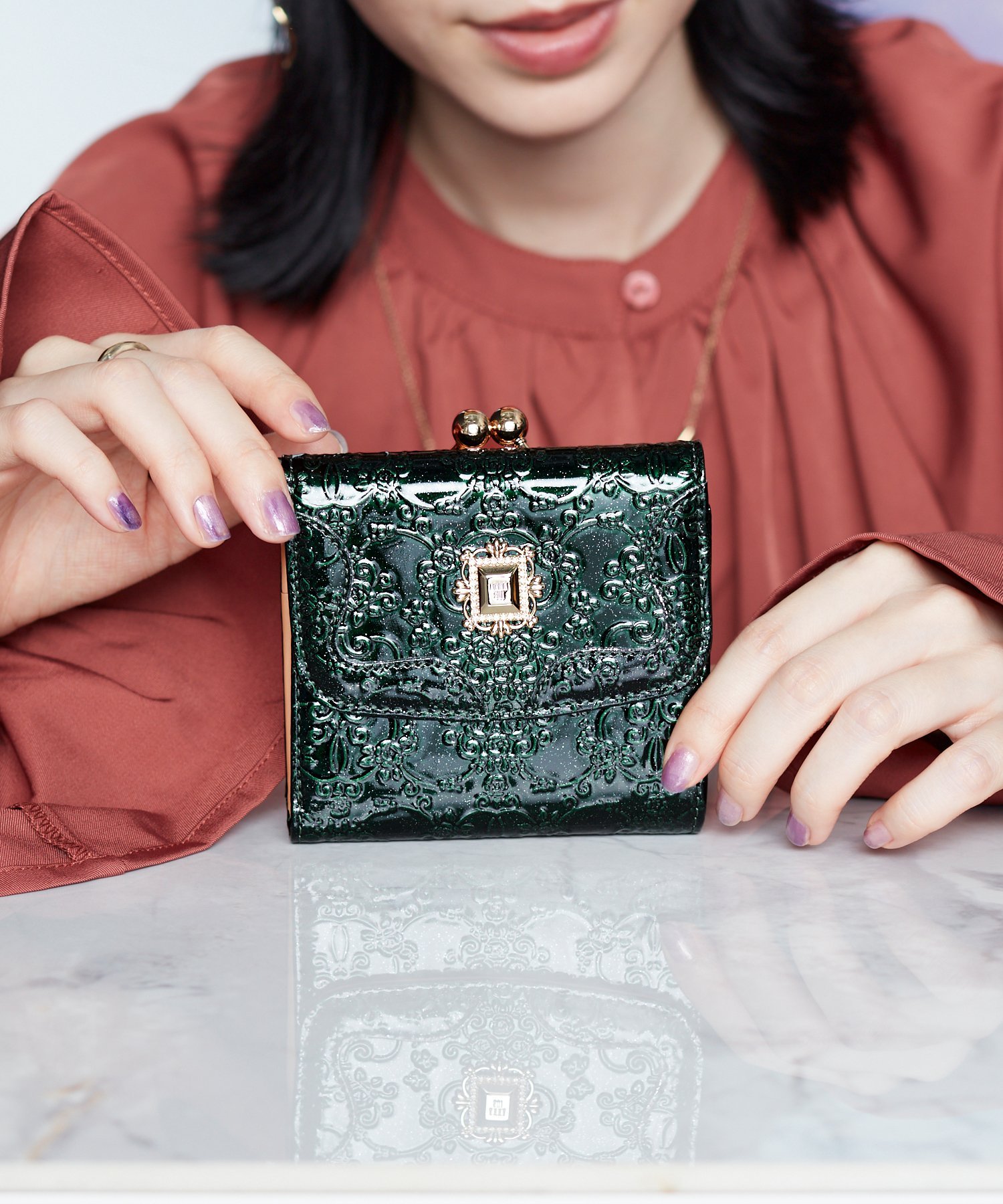 ✨先着1点限り✨ANNA SUI アナスイ 長財布 ルーミー がま口 ラベンダー ANNA SUI（アナスイ） 財布 がま口 長財布 ルーミー アナスイ財布