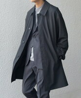 SHIPS any SHIPS any:<撥水加工> タスラン SOLOTEX(R) ステンカラー コート◇ シップス ジャケット・アウター ステンカラーコート ネイビー ブラック