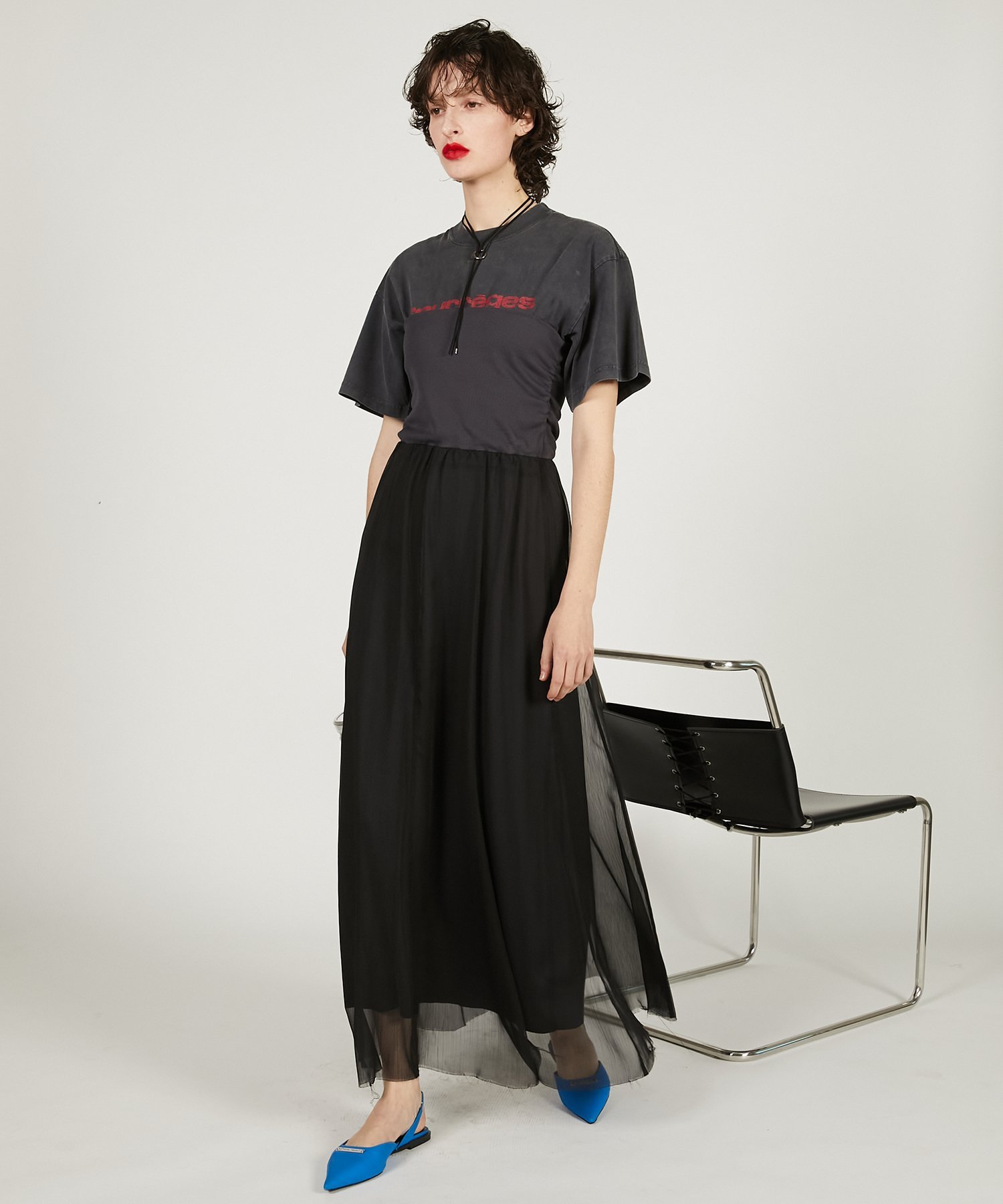 PRANK PROJECT 4wayリブマキシスカート プランク プロジェクト スカート ロング・マキシスカート ホワイト ブラック【送料無料】