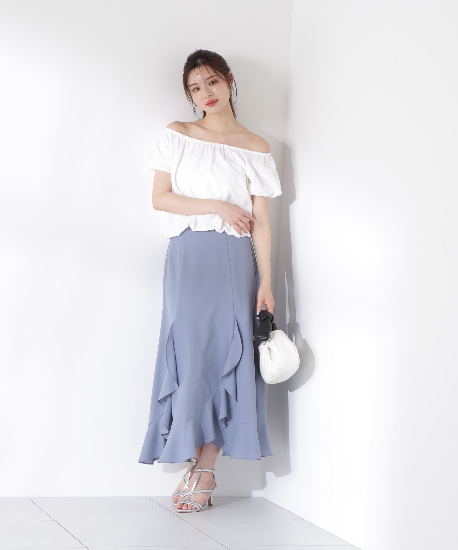 【SALE／60%OFF】PROPORTION BODY DRESSING ラッフルマーメイドスカート プロポーションボディドレッシング スカート その他のスカート ブラック ブルー【送料無料】