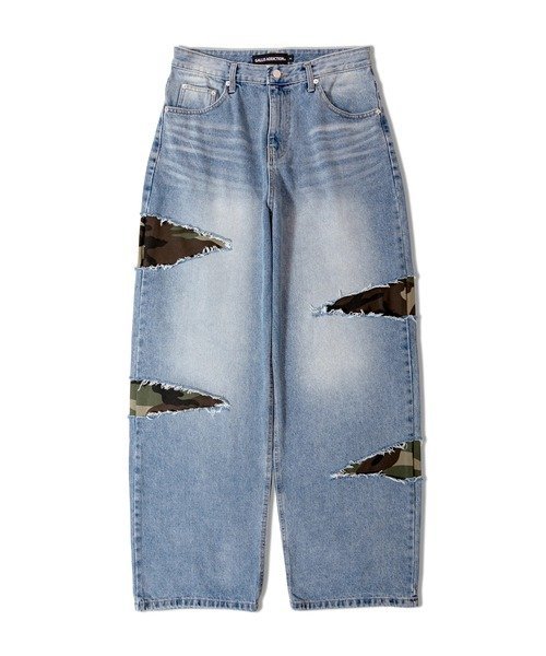 【SALE／50%OFF】GALLIS ADDICTION GA CUT in CAMO BUGGY JEAN(MENS) ジャックローズ パンツ その他のパンツ ブルー ブラック【送料無料】