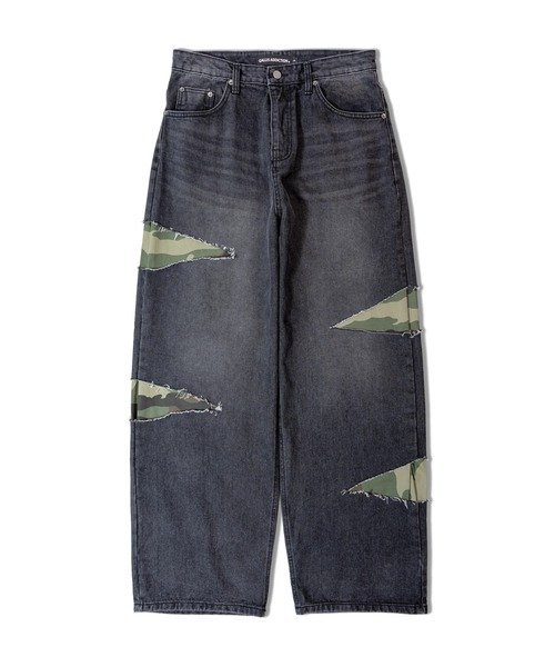 【SALE／50%OFF】GALLIS ADDICTION GA CUT in CAMO BUGGY JEAN(MENS) ジャックローズ パンツ その他のパンツ ブルー ブラック【送料無料】