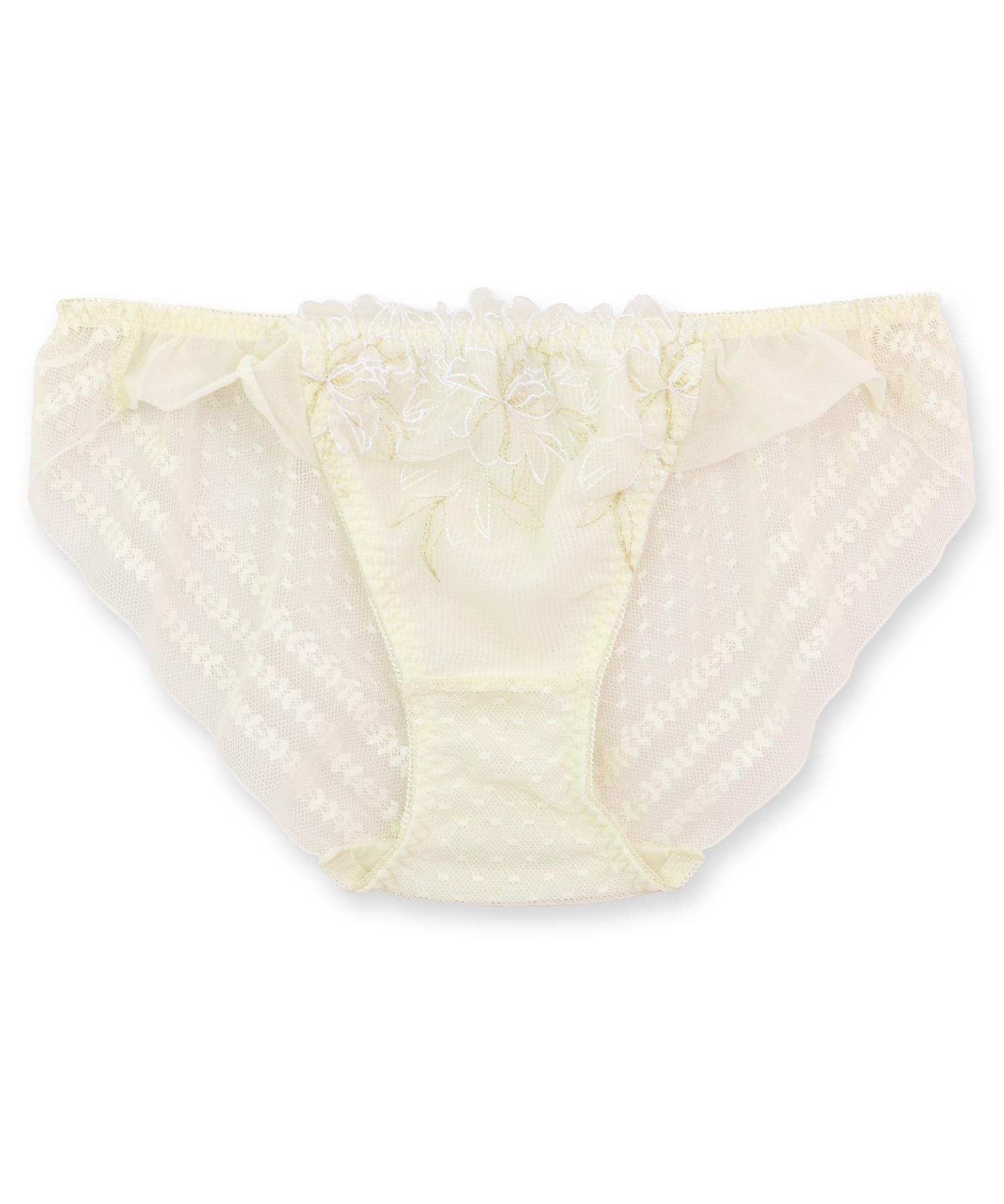 fran de lingerie 軽さが魅力の速乾ランジェリー華ありバックレース「ワンダーリフトブラ 006」 フランデランジェリー インナー・ルームウェア ショーツ イエロー パープル ブルー