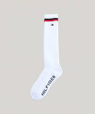 TOMMY HILFIGER TOMMY HILFIGER GOLF LADYS ストライプニーハイソックス トミーヒルフィガー 靴下・レッグウェア その他の靴下・レッグウェア ホワイト ブルー ネイビー