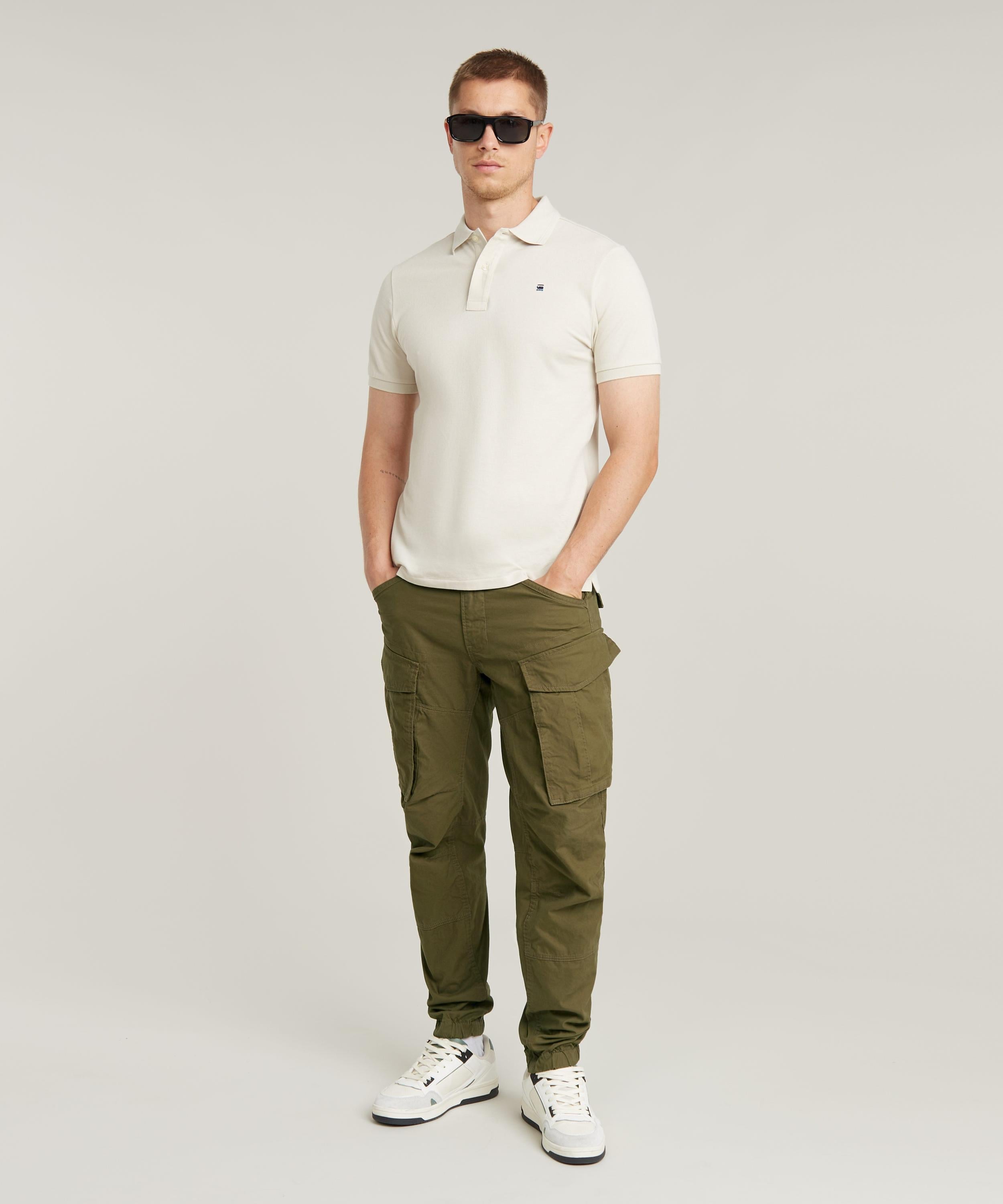 【公式ショップ】3D Regular Tapered Cuffed Cargo Pants/立体裁断レギュラーテーパードジョガーカーゴパンツ ジースターロゥ パンツ カーゴパンツ カーキグリーン