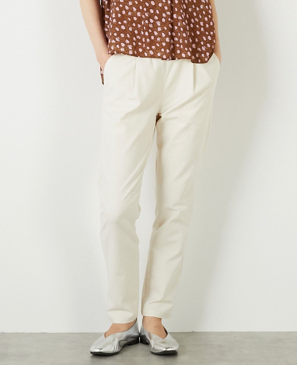 MELROSE CLAIRE 《定番》ストレッチスリムテーパードパンツ(一部WEB限定カラー ) メルローズクレール パンツ その他のパンツ ネイビー ブラウン ベージュ カーキグリーン ブラック ブルー【送料無料】