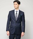NEWYORKER MEN TAILOR CLOTH シルク混 チェック スーツ ニューヨーカー スーツ・フォーマル セットアップスーツ ネイビー【送料無料】