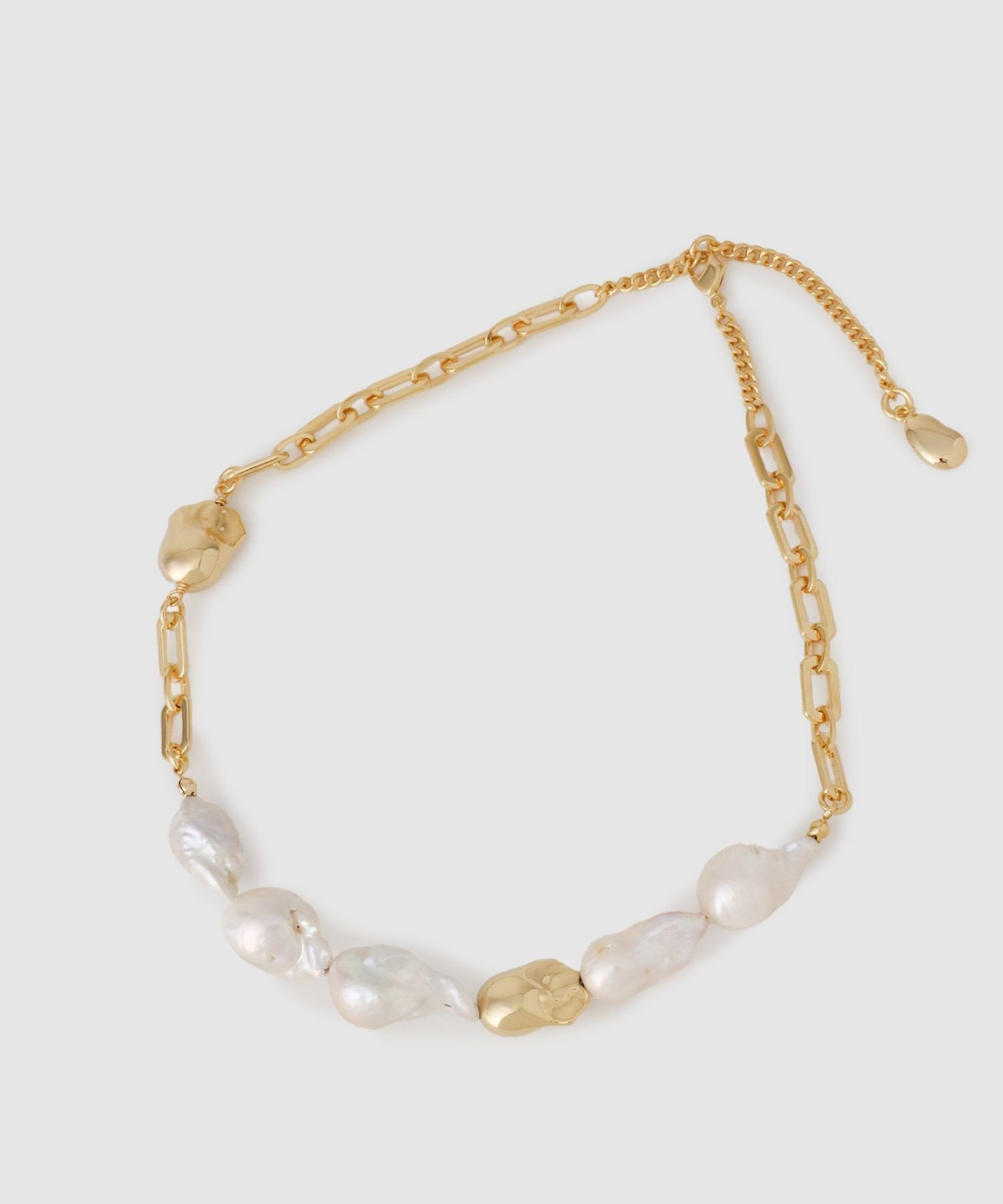allureville 淡水パールチェーンネックレス アルアバイル アクセサリー・腕時計 ネックレス ゴールド【送料無料】