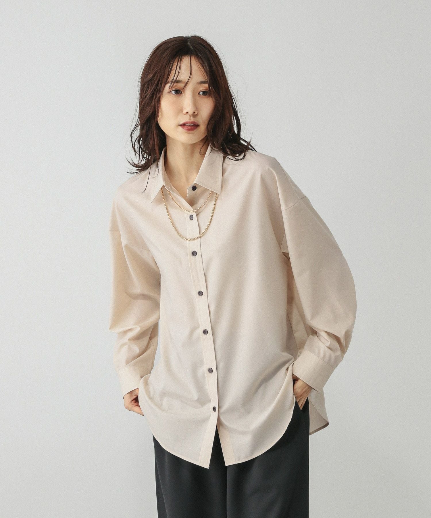 GLOBAL WORK 365日マイスタイルシャツ/571317 グローバルワーク トップス シャツ・ブラウス イエロー ブルー ワインレッド ピンク ブラウン ホワイト ネイビー ベージュ