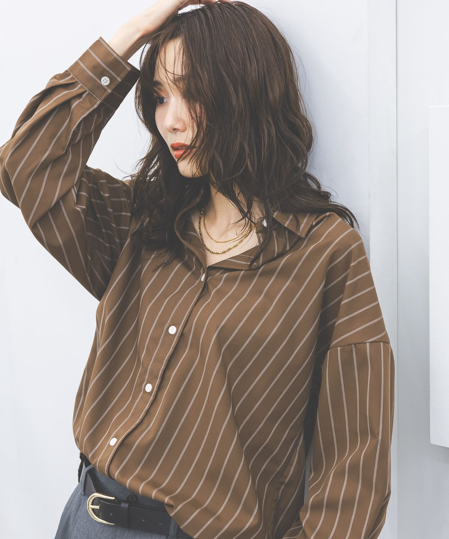 GLOBAL WORK 365日マイスタイルシャツ/571317 グローバルワーク トップス シャツ・ブラウス イエロー ブルー ネイビー ワインレッド ピンク...