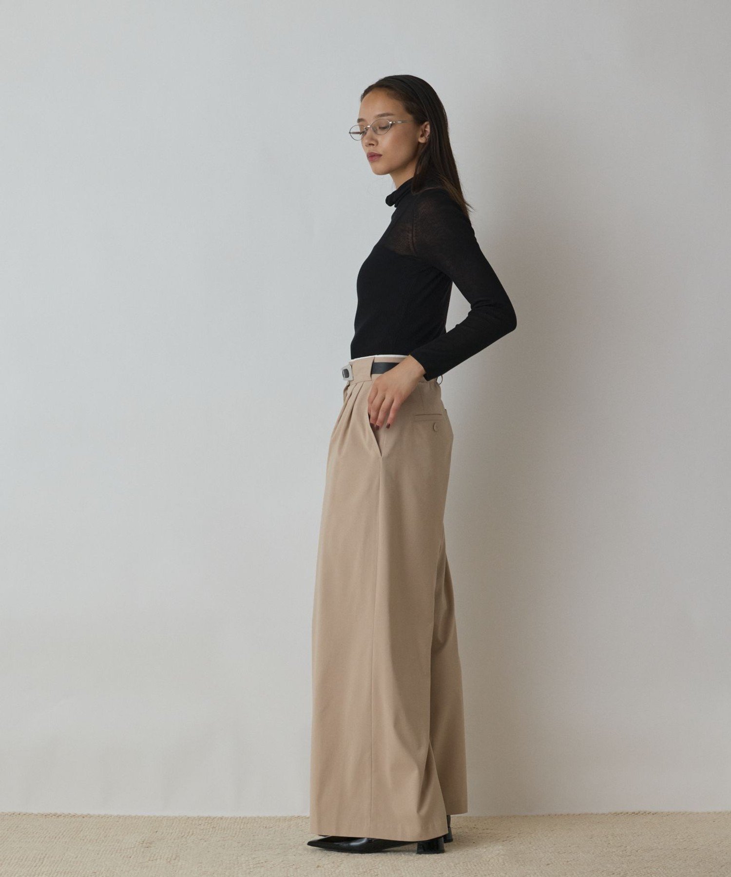 【SALE／40%OFF】GRACE CONTINENTAL タックワイドパンツ グレースコンチネンタル パンツ その他のパンツ グレー ベージュ【送料無料】