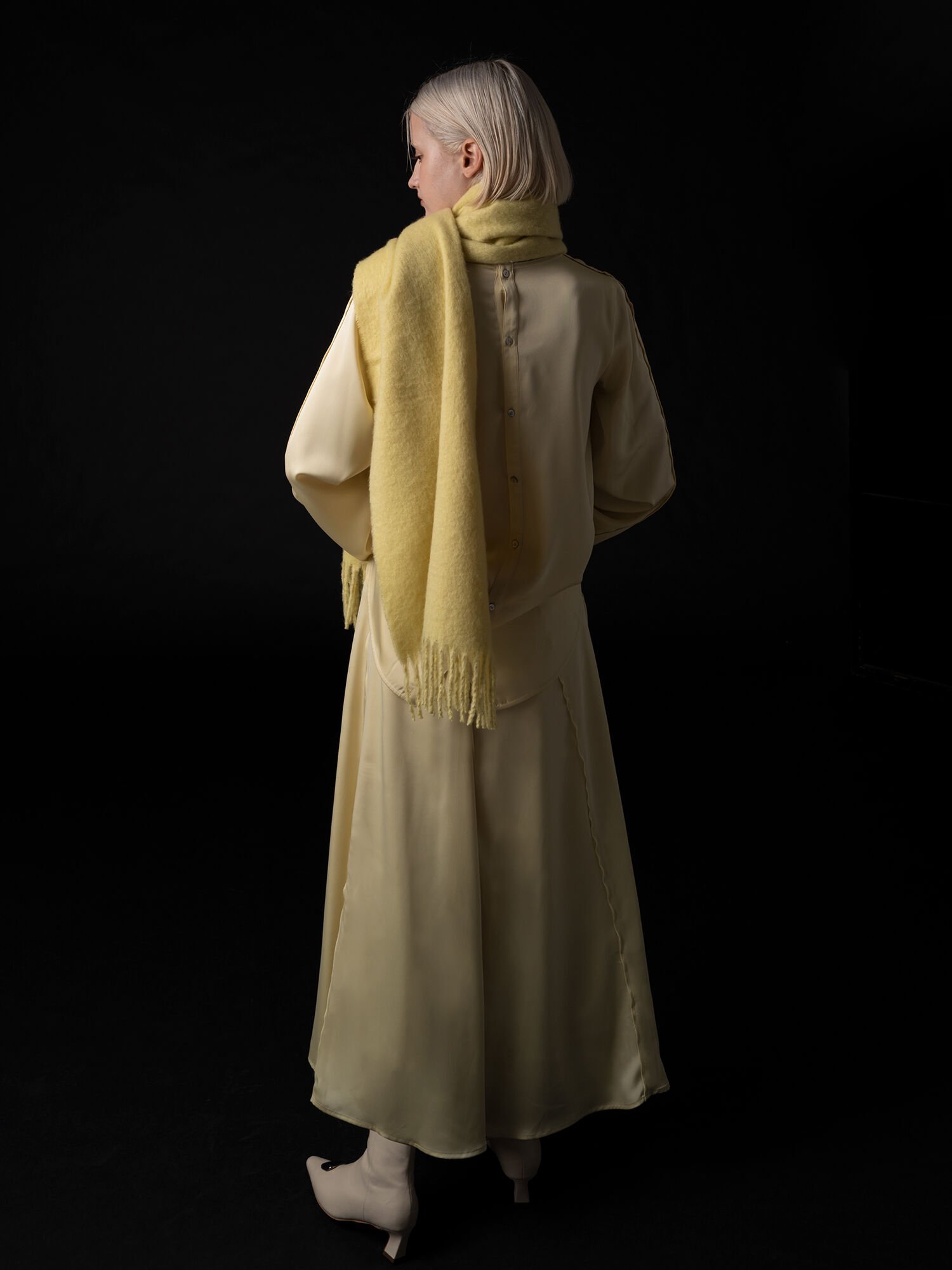 【SALE／60%OFF】Te chichi 【Atelier Bonheur】サテンロングスカート(セットアップ可)《2025winter catalog item》 テチチ スカート その他のスカート イエロー【送料無料】