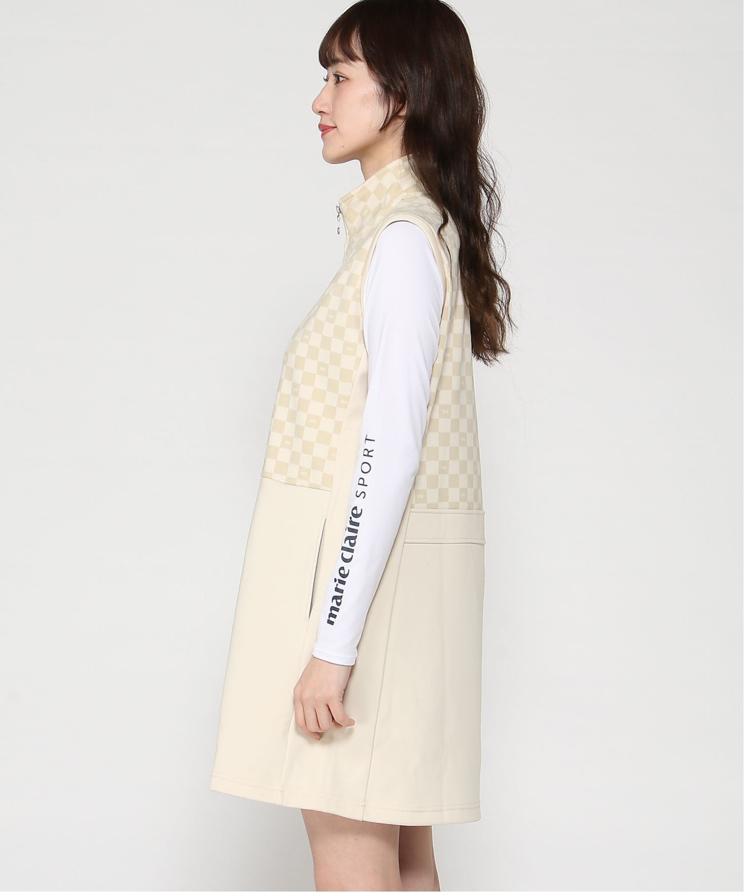 marie claire sport marie claire sport/(W)ワンピースベスト｜UVカット/ストレッチ/保温 フィラゴルフ マリクレール トップス ベスト・ジレ ホワイト ブラック【送料無料】