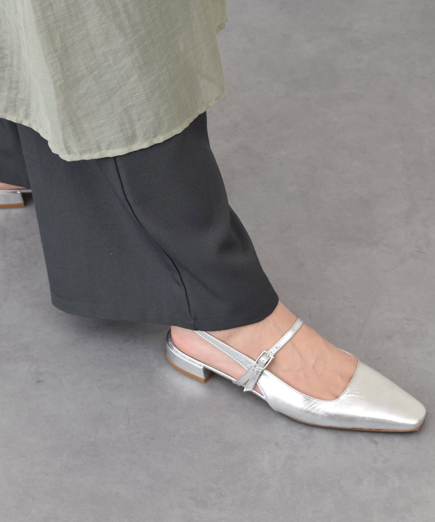 FABIO RUSCONI 【FABIO RUSCONI】スクエアトウワンストラップバックバンド インターショシュール シューズ・靴 パンプス ブルー【送料無料】