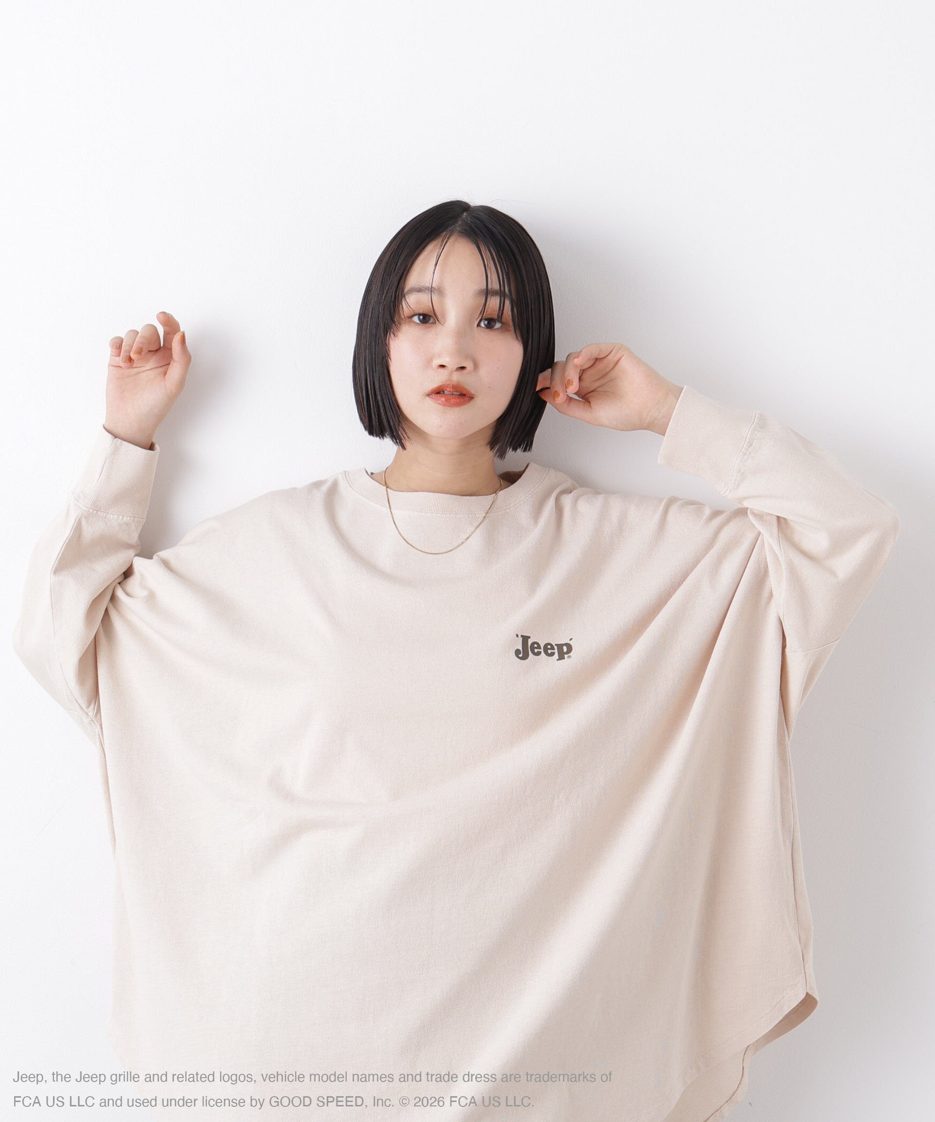 NANO universe GOOD ROCK SPEED/ジープ Big LS shirts ナノユニバース トップス カットソー・Tシャツ ベージュ【送料無料】