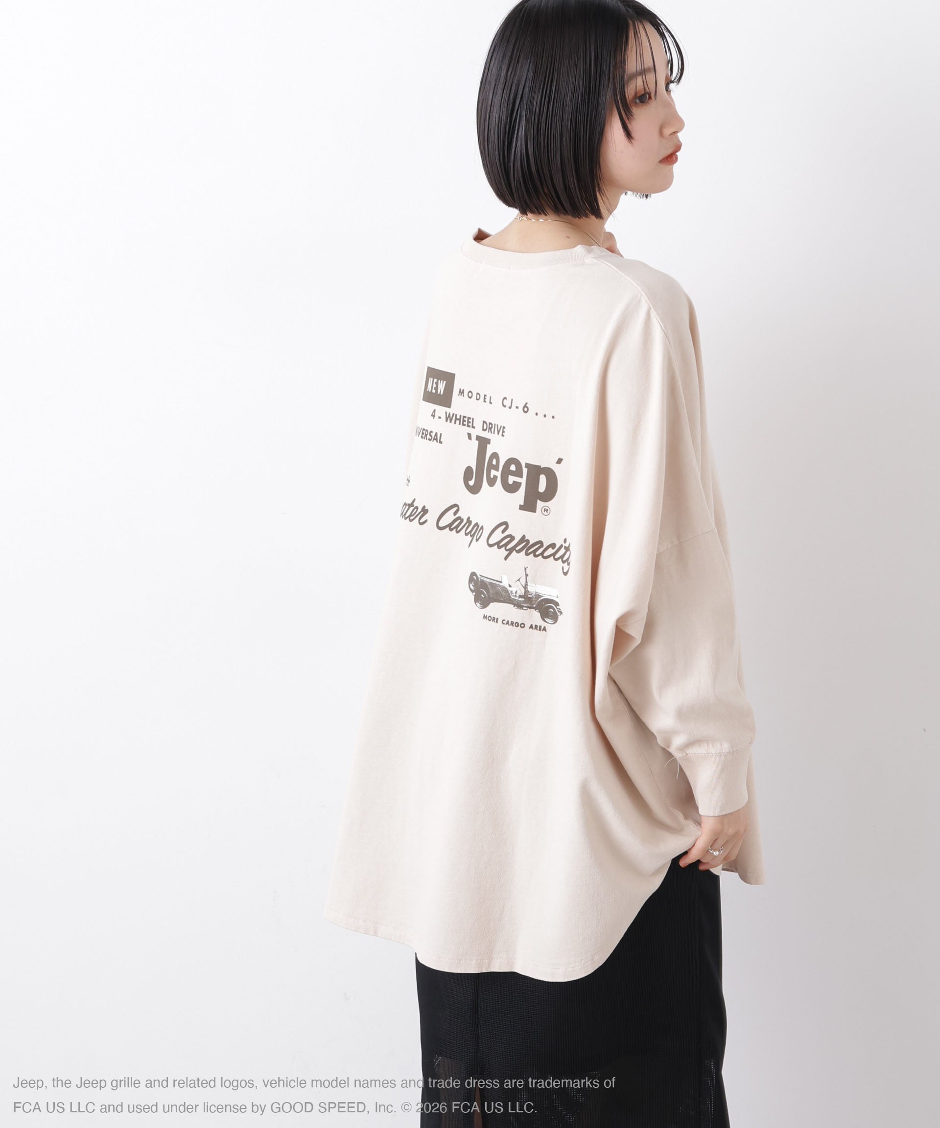 NANO universe GOOD ROCK SPEED/ジープ Big LS shirts ナノユニバース トップス カットソー・Tシャツ ベージュ【送料無料】