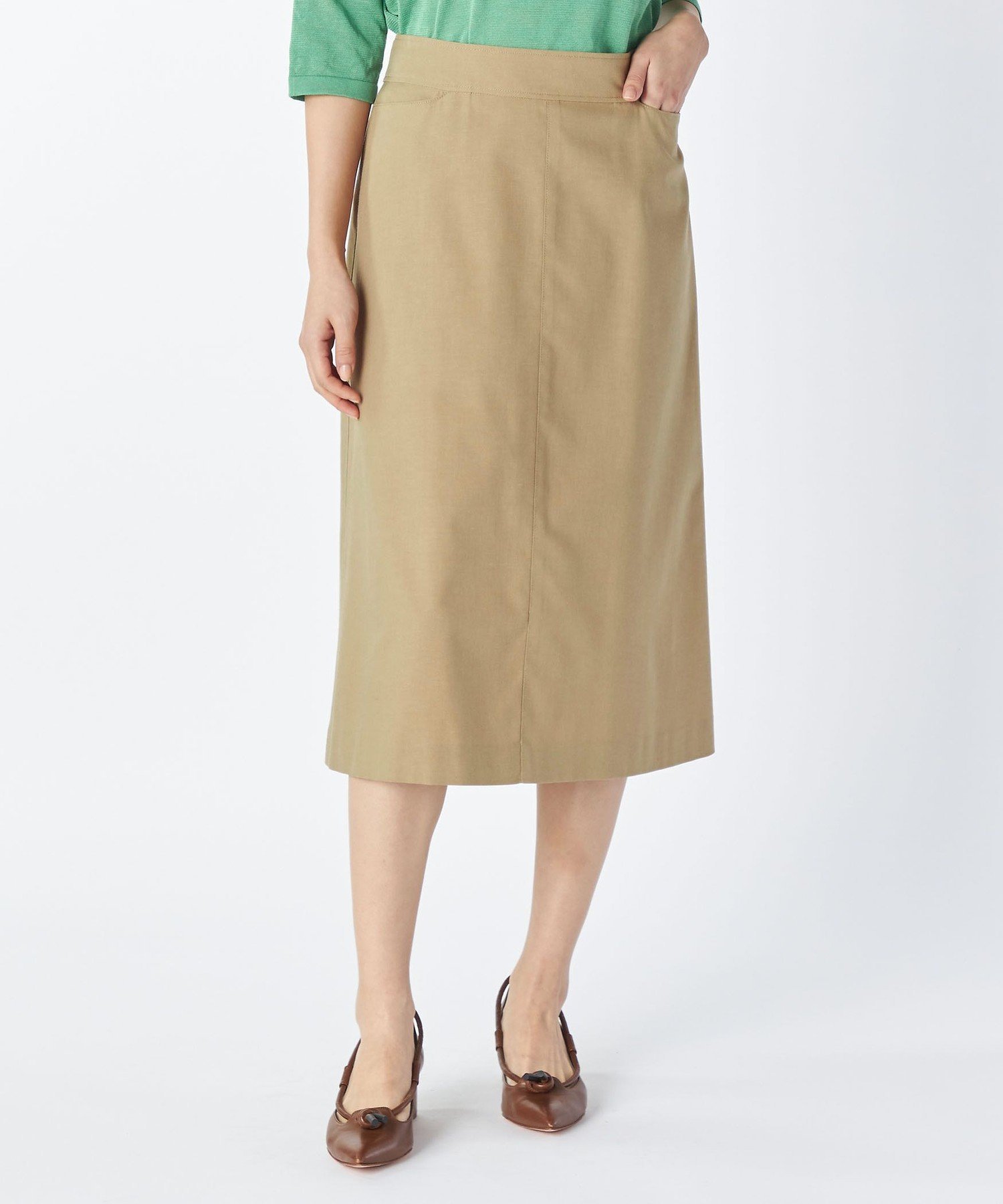 【SALE／52%OFF】KEITH 【Lサイズ】C/Lストレッチスカート キース スカート その他のスカート グレー ブラウン グリーン【送料無料】