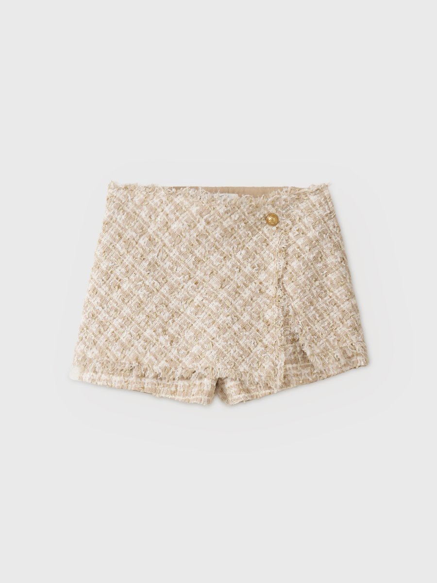 Cotton - eimy istoire チェックツイードスカショーパン エイミーイストワール パンツ その他のパンツ ベージュ ブラック【送料無料】