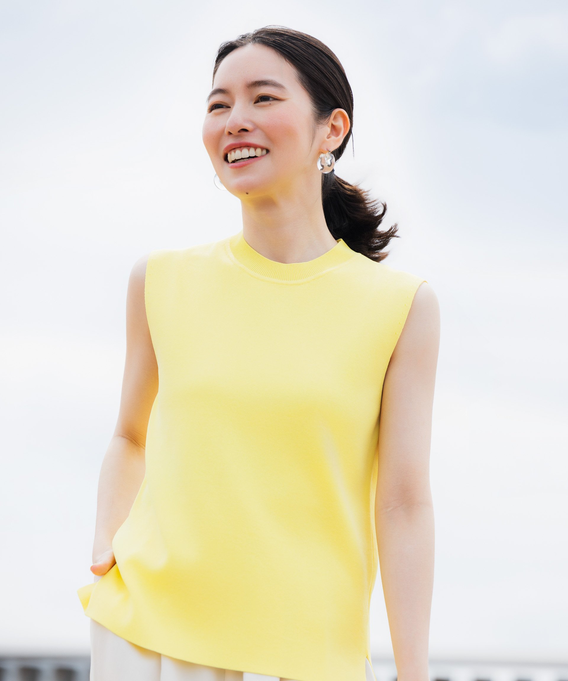 【SALE／35%OFF】NANO universe SUMMER VEIL KNIT 総針ノースリーブニット ナノユニバース トップス ニット イエロー ブラック ピンク ホワイト【送料無料】 stylife-15639912 Rakuten Fashion パッケージ画像