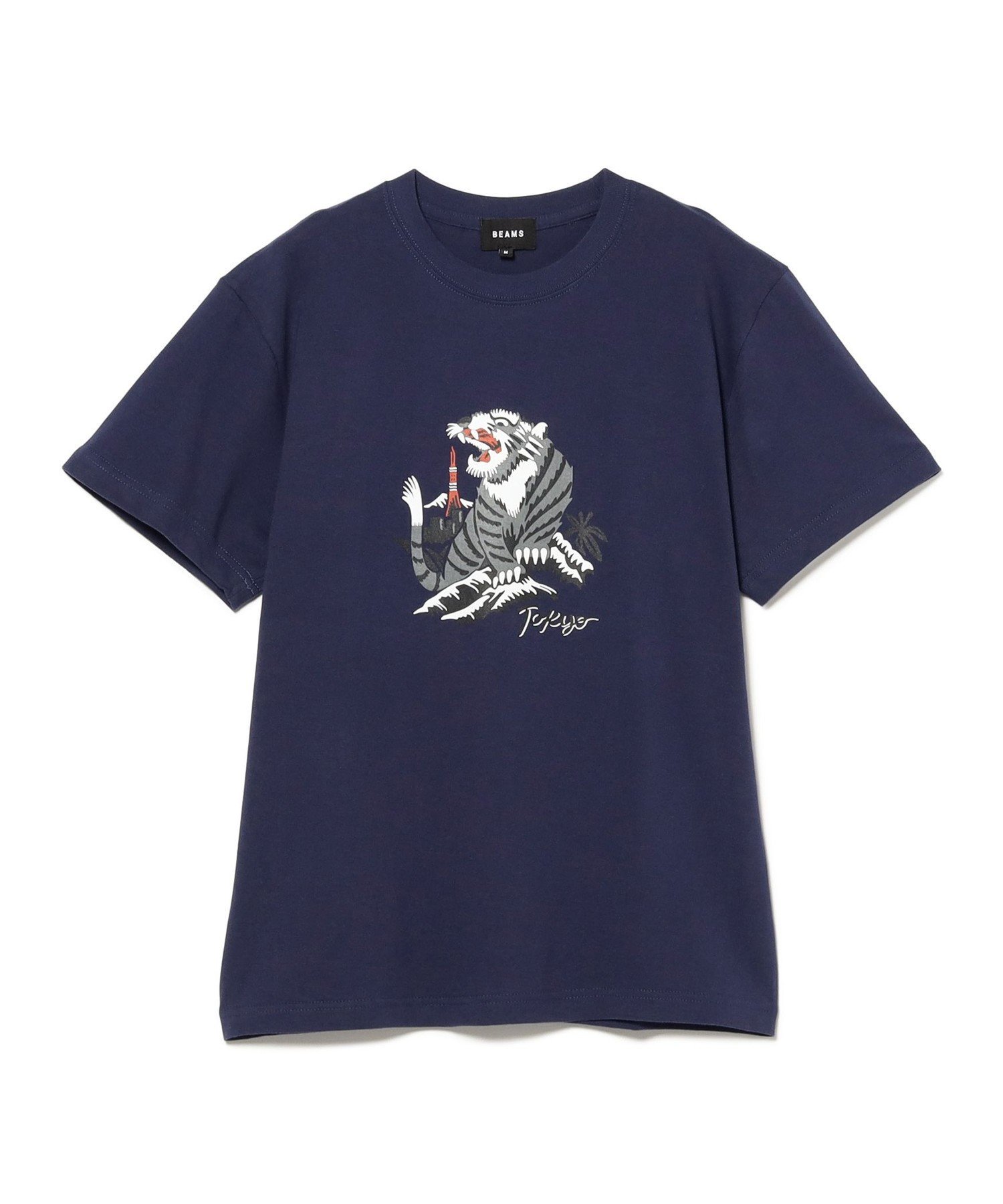BEAMS T TOKYO SOUVENIR T-shirt ビームスT トップス カットソー・Tシャツ ホワイト ネイビー【送料無料】
