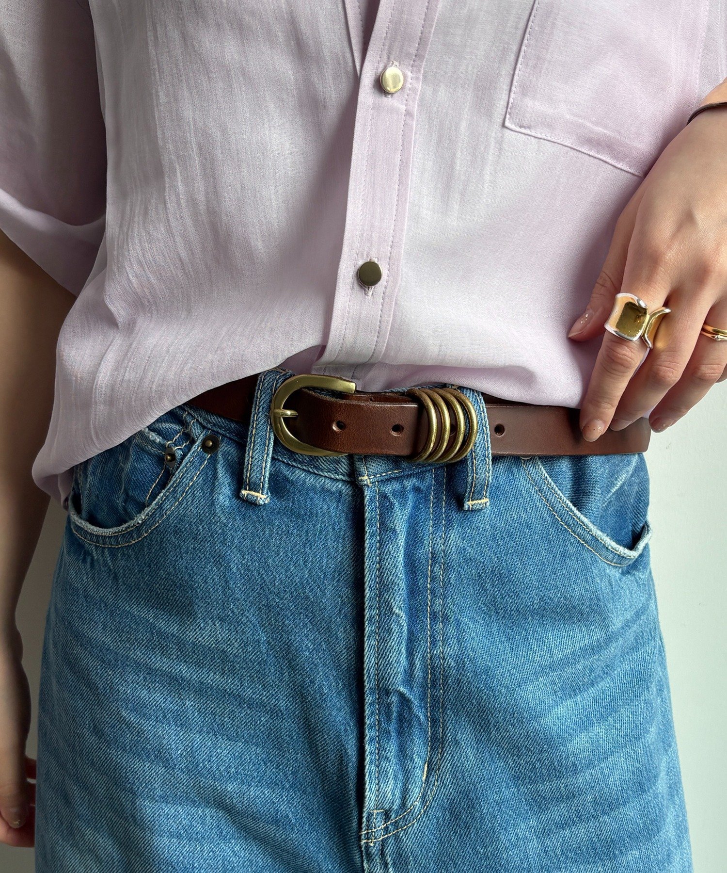 DouDou 4-Ring Belt, DouDou Fashion Accessories, Belt, Black [Free Shipping]