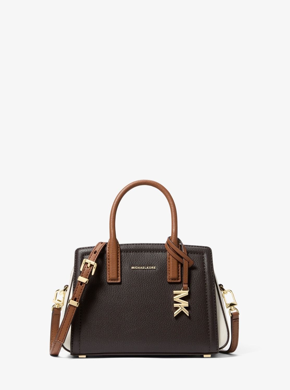 MICHAEL KORS LAILA カラーブロック レザー クロスボディ エクストラスモール マイケルコース マイケル・コース バッグ ショルダーバッグ ブラウン【送料無料】