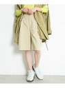 【SALE/70%OFF】KBF サイドベルトハーフパンツ ケービーエフ パンツ その他のパンツ ブラウン グリーン ベージュ