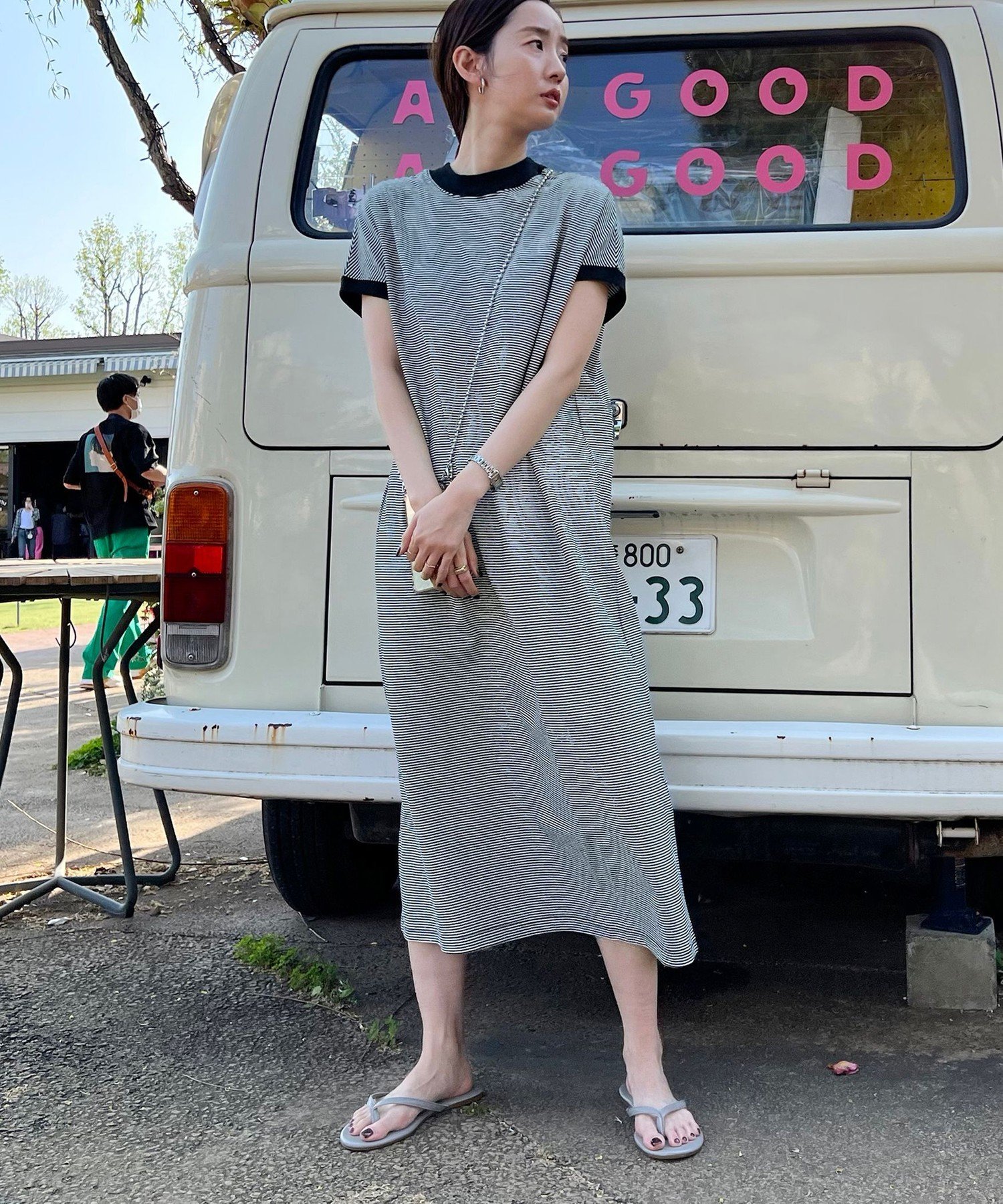 【SALE／10%OFF】coen 【WEB限定復刻】リピT・USAコットンハイネックロングワンピース コーエン ワンピース・ドレス ワンピース ブラック グレー ベージュ ネイビー パープル レッドのサムネイル