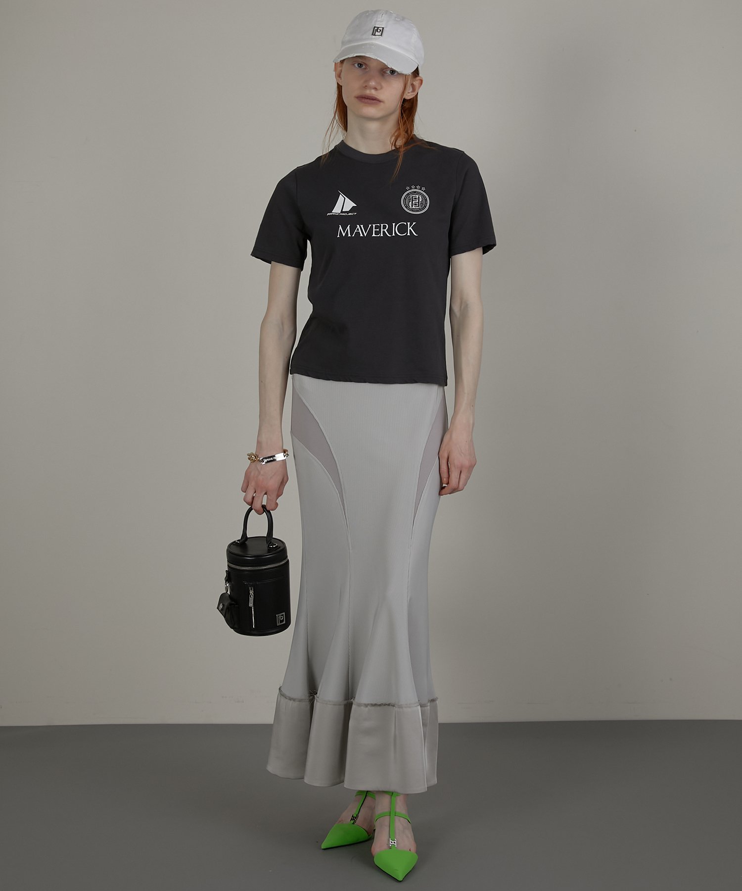 【SALE／40%OFF】PRANK PROJECT スカルプテッドスカート / Sculpted Skirt プランク プロジェクト スカート ロング・マキシスカート ブラック グレー【送料無料】