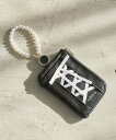 ROPE' PICNIC KIDS 【KIDS】合皮リボンパールストラップキーパスケース ロペピクニック 財布・ポーチ・ケース パスケース・定期入れ ブルー シルバー ブラック