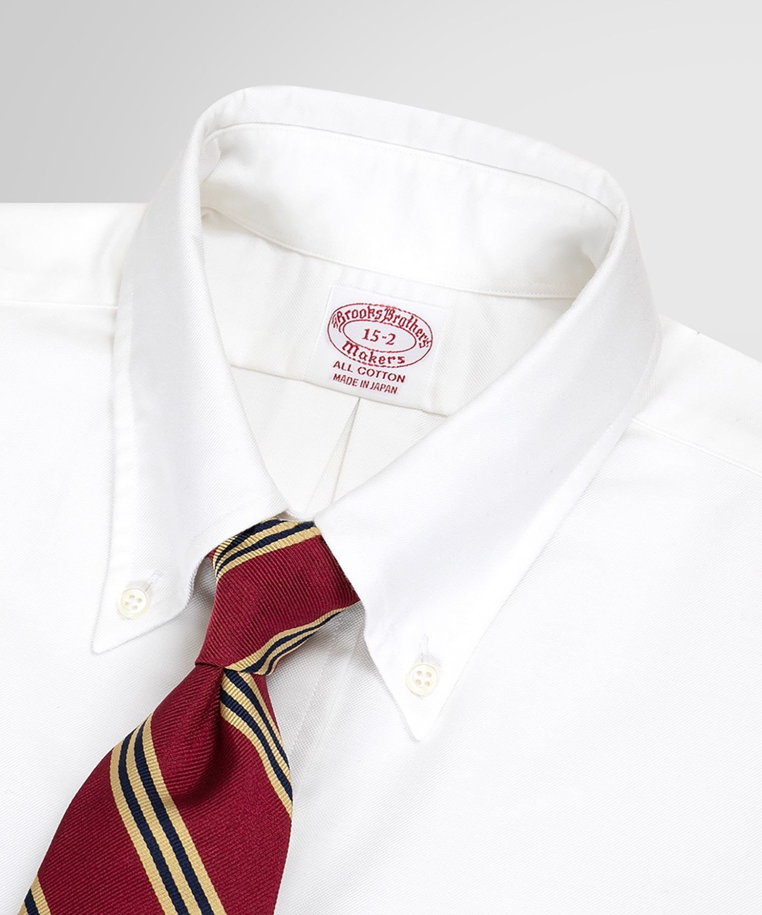 BROOKS BROTHERS スーピマコットン オックスフォード 6つ釦 ポロカラーシャツ ブルックス ブラザーズ トップス シャツ・ブラウス ホワイト【送料無料】