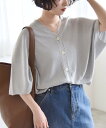 【SALE/10%OFF】quaranciel 《一部追加予約》quaranciel:<手洗い可能>シアー ラメ ドルマン リブ ニット カーディガン シップス...