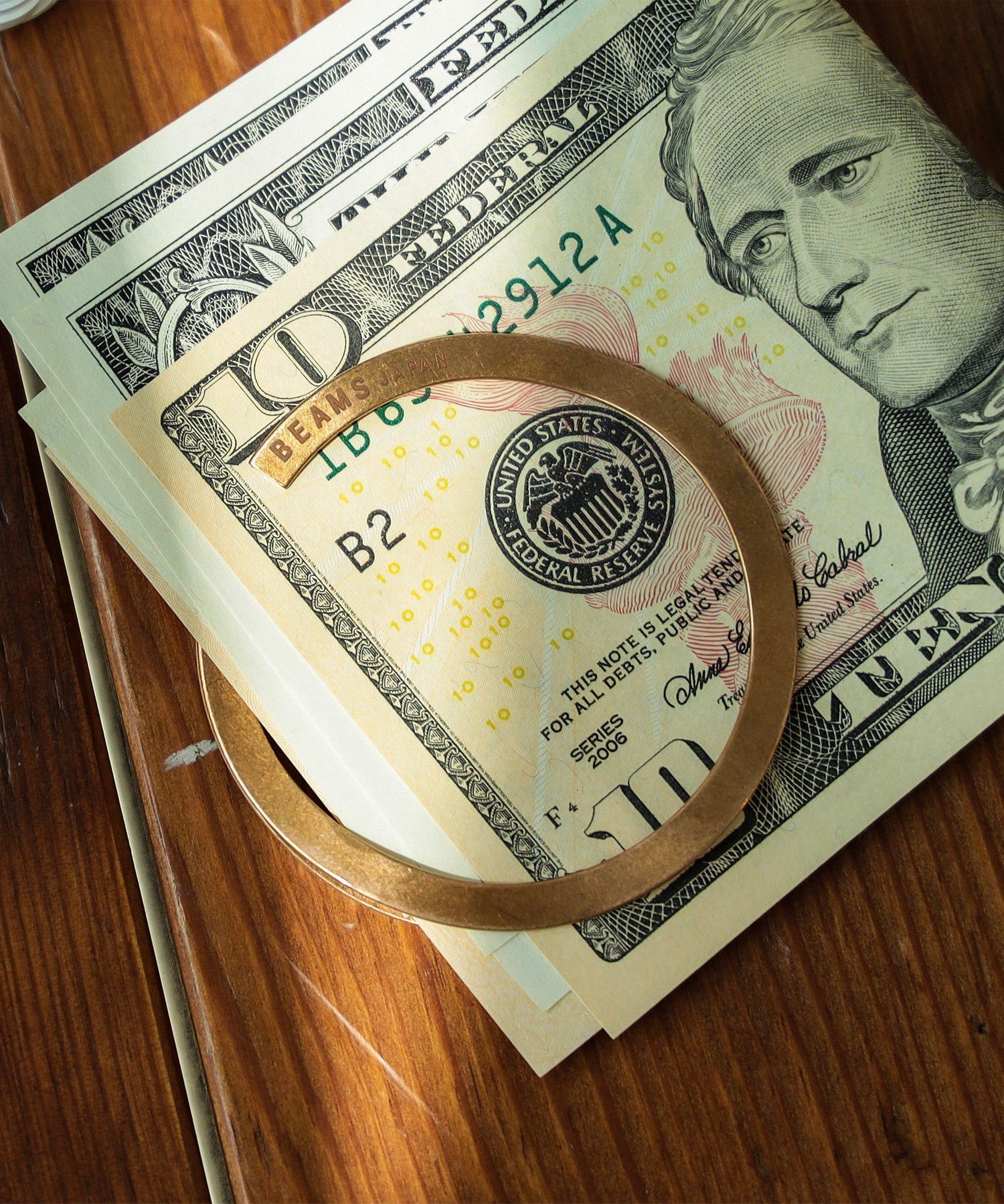 BEAMS JAPAN 【別注】A&F / マネークリップ ビームス ジャパン 財布・ポーチ・ケース その他の財布・ポーチ・ケース ブラウン【送料無料】