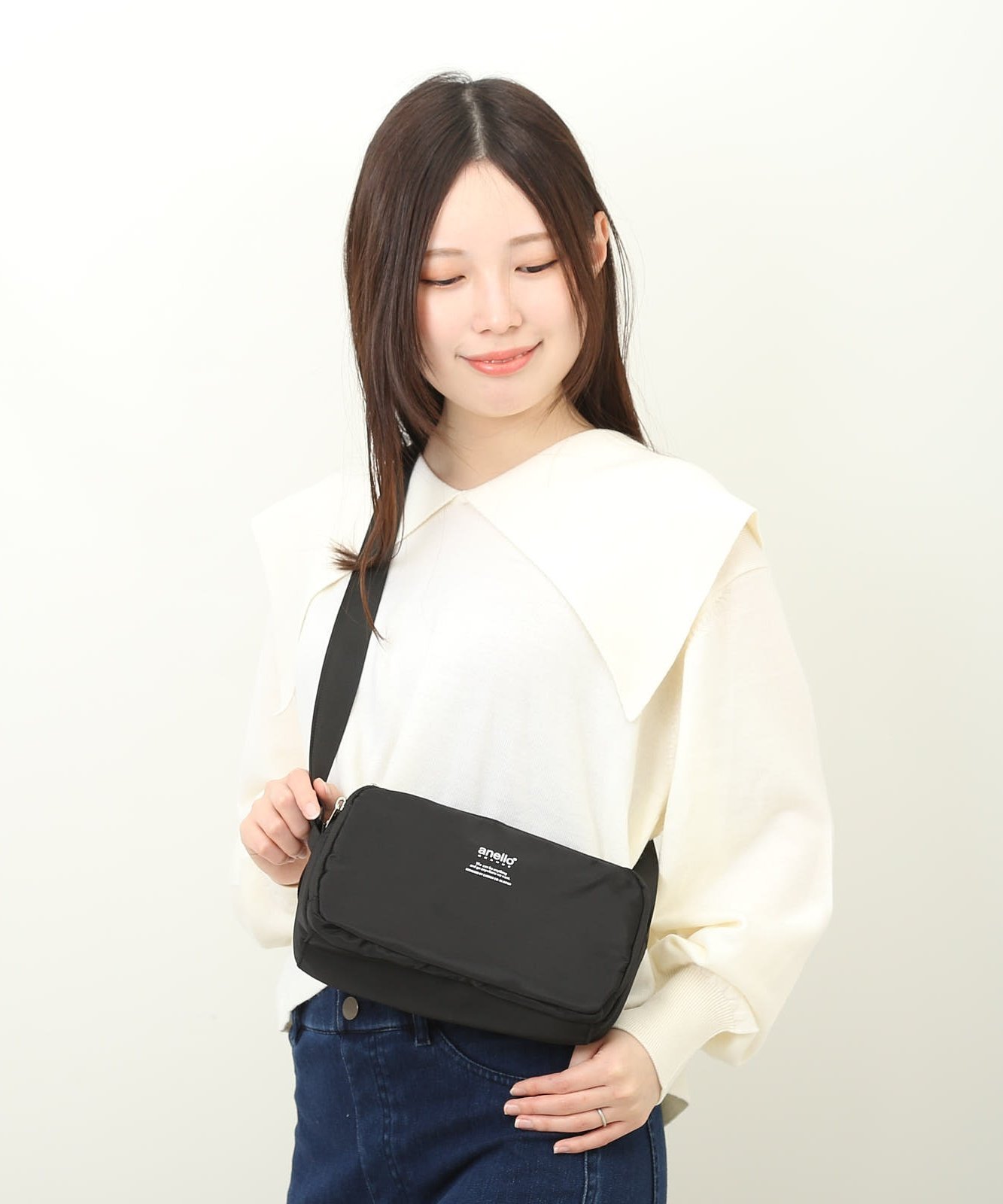 anello GRANDE anelloGRANDE ブリーズ 多機能ショルダー ローラ バッグ ショルダーバッグ ベージュ グレー【送料無料】