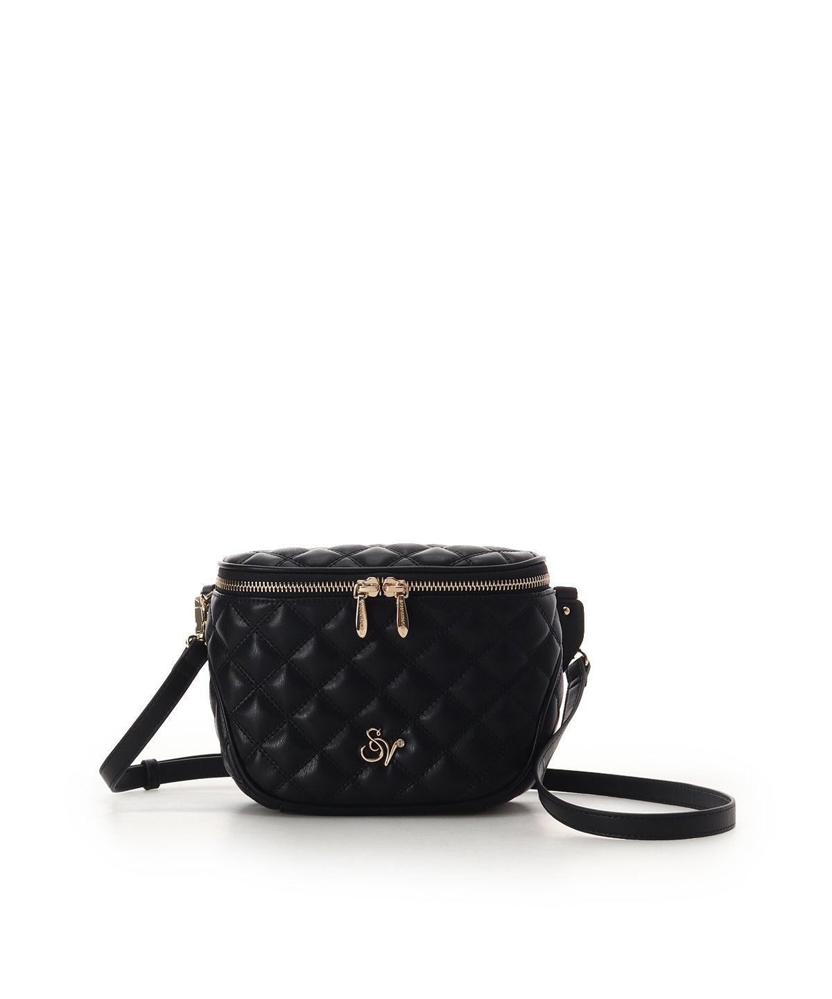 【SALE／40%OFF】SAMANTHAVEGA ダブルステッチダイヤキルトショルダーバッグ サマンサ ベガ バッグ ショルダーバッグ ブラック ピンク ホワイト【送料無料】