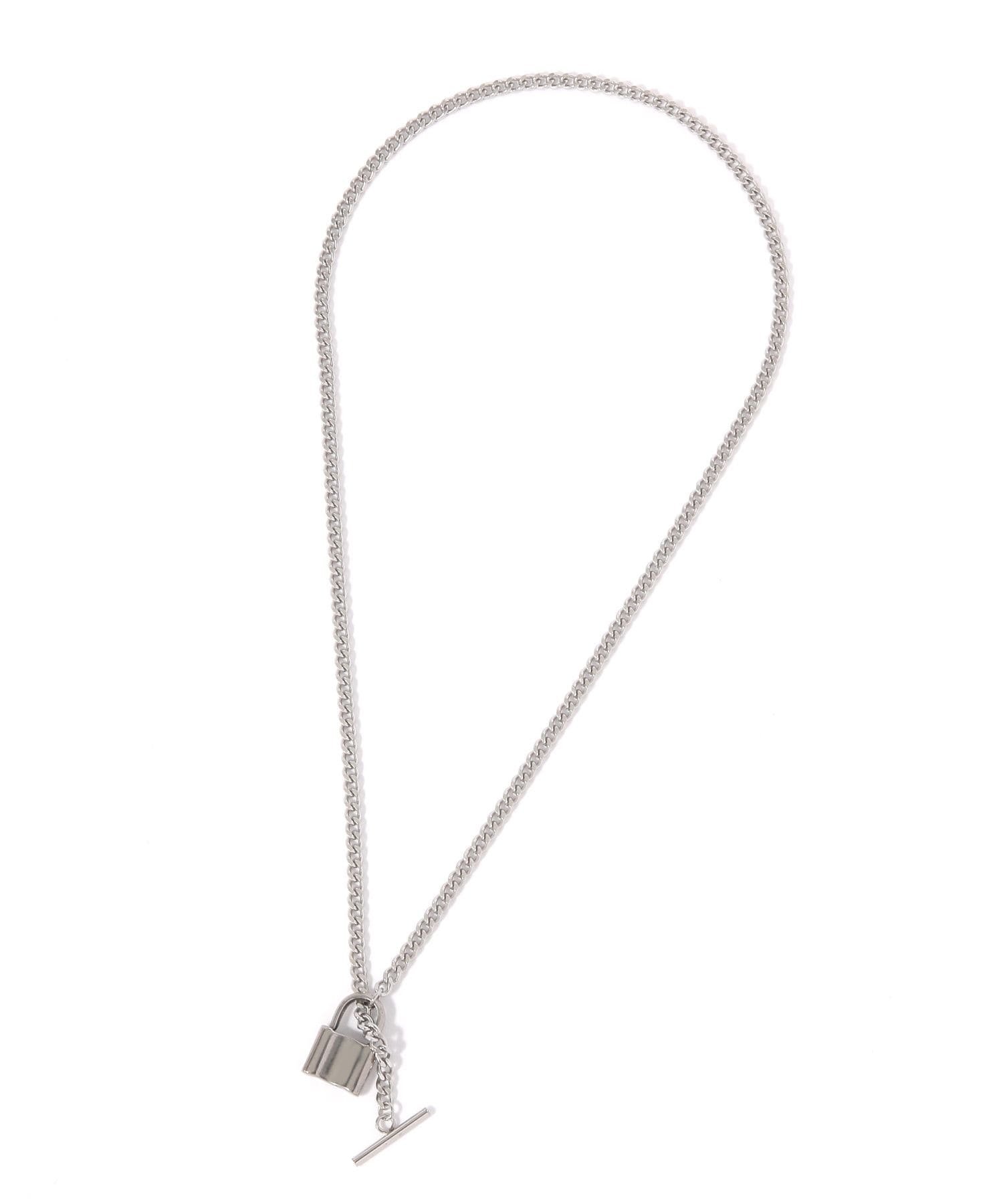 LAKOLE [MENS]ステンレスパドロックネックレス ラコレ アクセサリー・腕時計 ネックレス シルバー