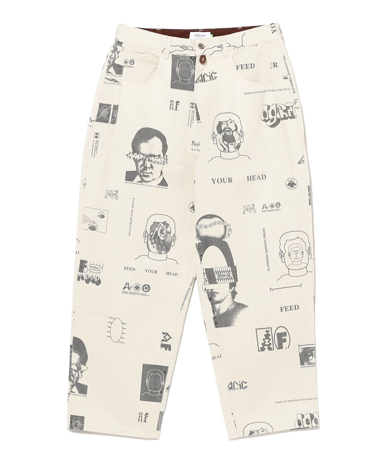 BEAMS T DeMarcoLab / HEAD LIKE A HOLE WORK PANT ビームスT パンツ その他のパンツ ホワイト ネイビー【送料無料】