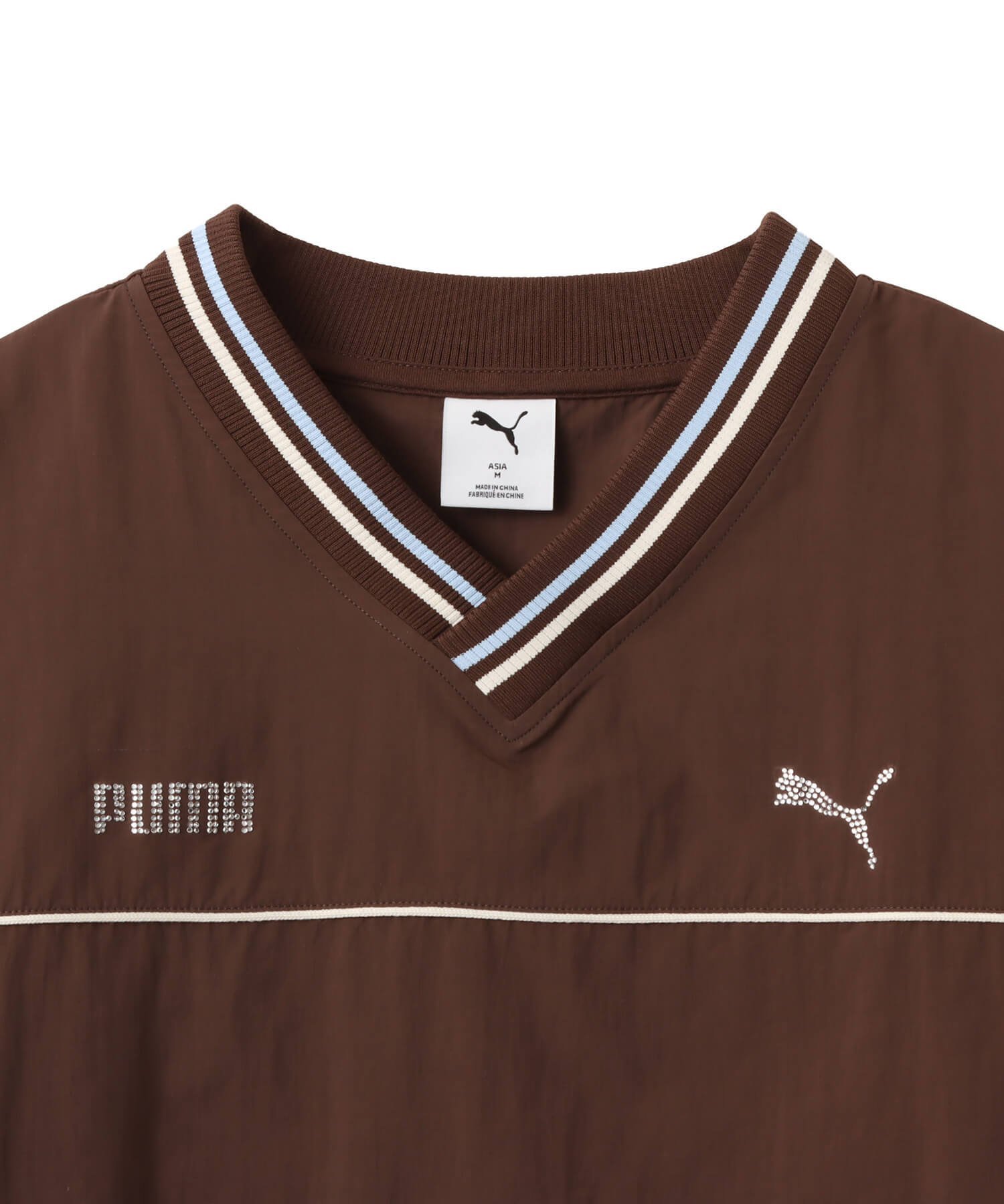 PUMA PUMA X ATMOS PINK WOVEN PULLOVER CHESTNUT BROWN アトモス トップス カットソー・Tシャツ ブラウン