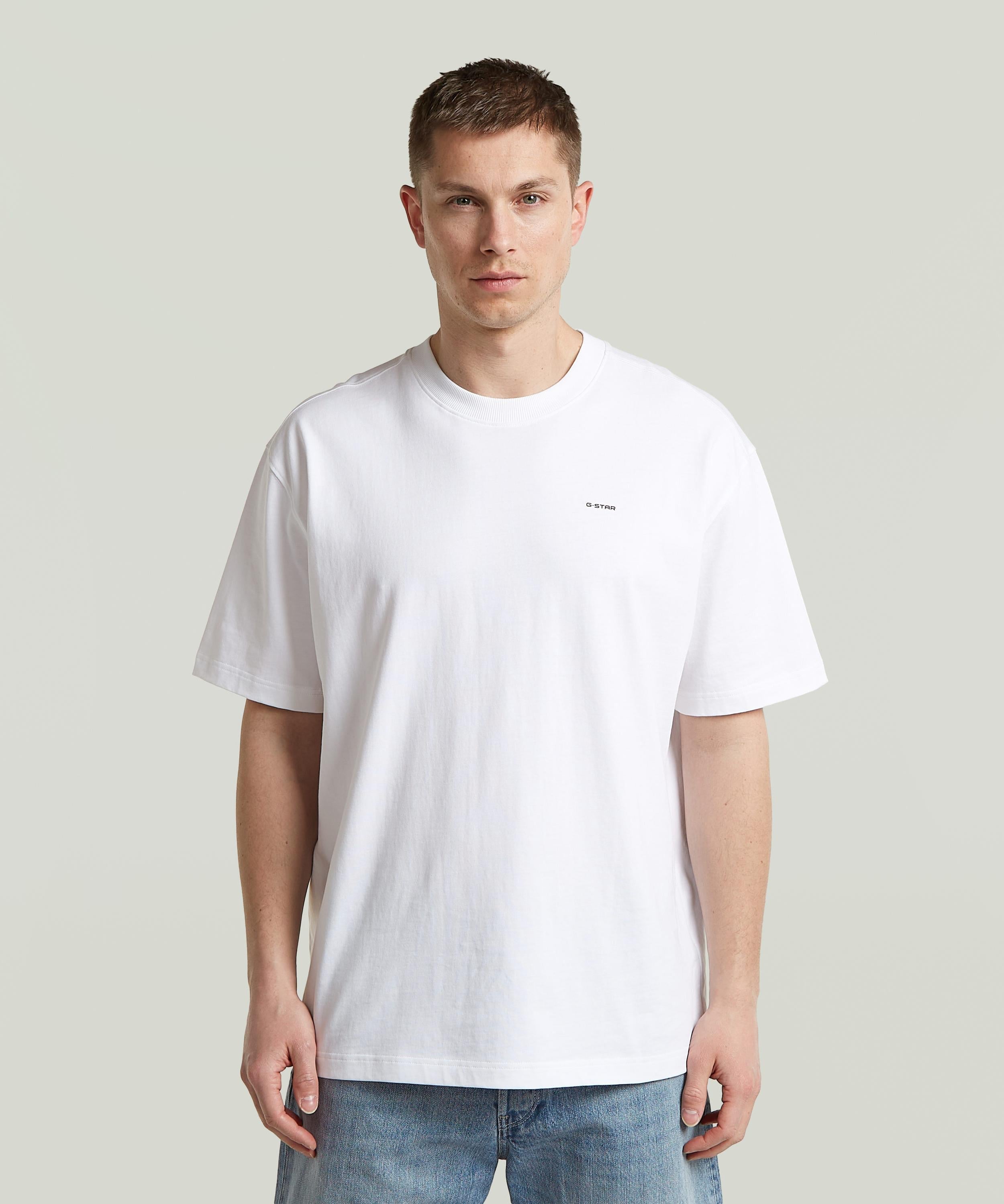 【公式ショップ】Back Graphic Relaxed T-Shirt/バックグラフィックリラックスTシャツ ジースターロゥ トップス カットソー・Tシャツ ホワイト